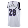 Muške NBA Dres Los Angeles Lakers Rui Hachimura 28 Nike 2022-23 City Edition Bijela Swingman